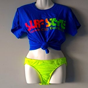 Beach tshirt and swimsuit bottoms